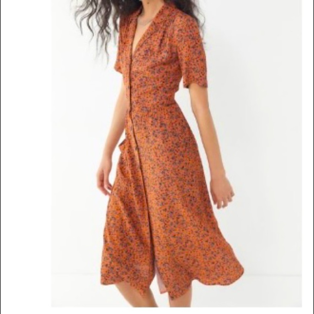 Urban Outfitters Button-Down MIDI Shirt Dress